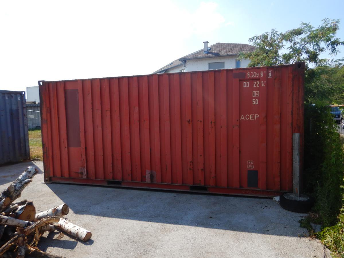 Lagercontainer, 20 er, ca. 6055x2435x2590 mm, mit Doppeltüre, ca. 2.2 to